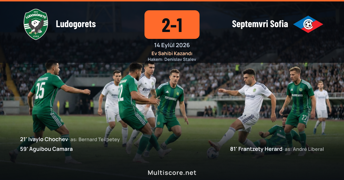 Ludogorets - Septemvri Sofia maçından bir kare