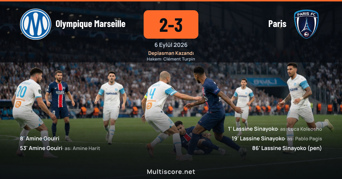 Olympique Marseille ve Paris futbolcuları maç sırasında