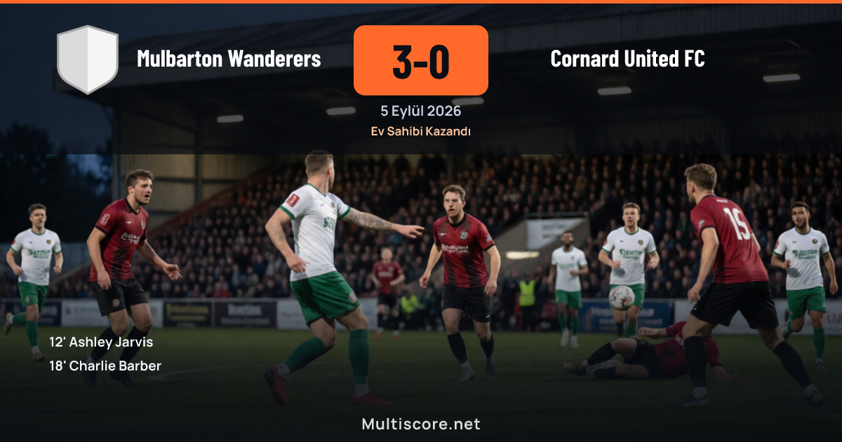 Mulbarton Wanderers ve Cornard United arasındaki FA Cup maçından bir görünüm
