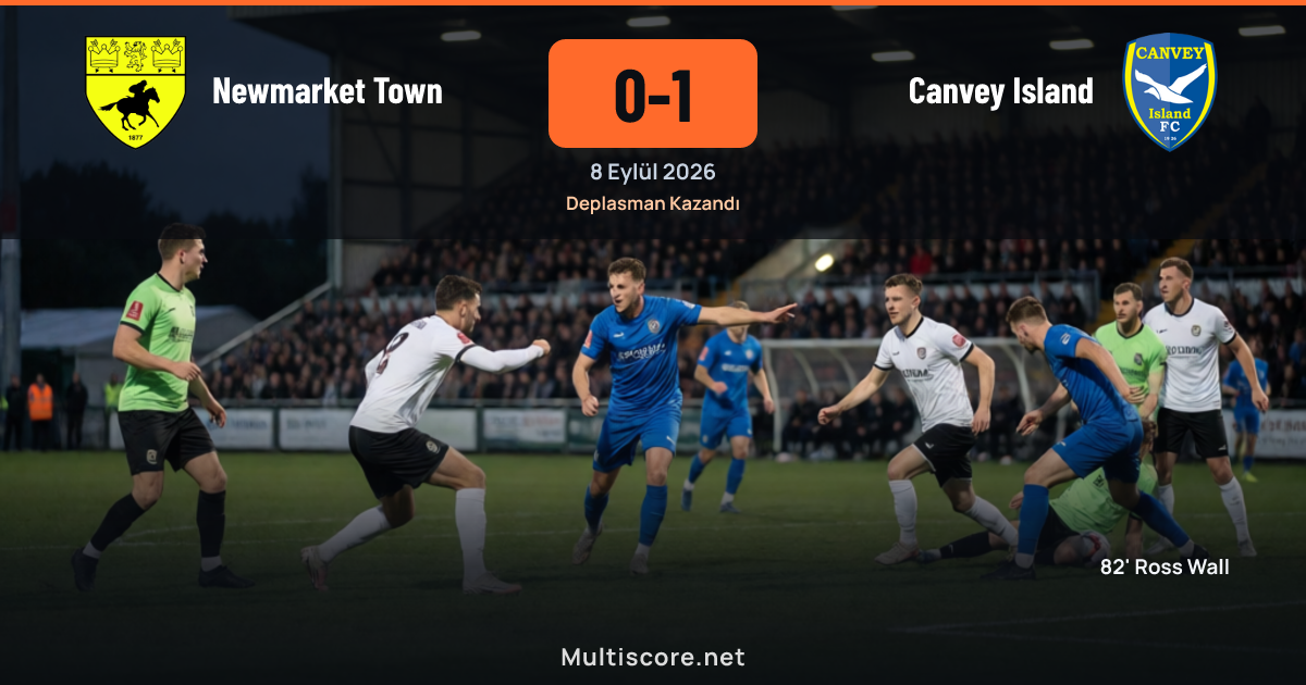 Newmarket Town ve Canvey Island arasındaki FA Cup maçından bir görüntü