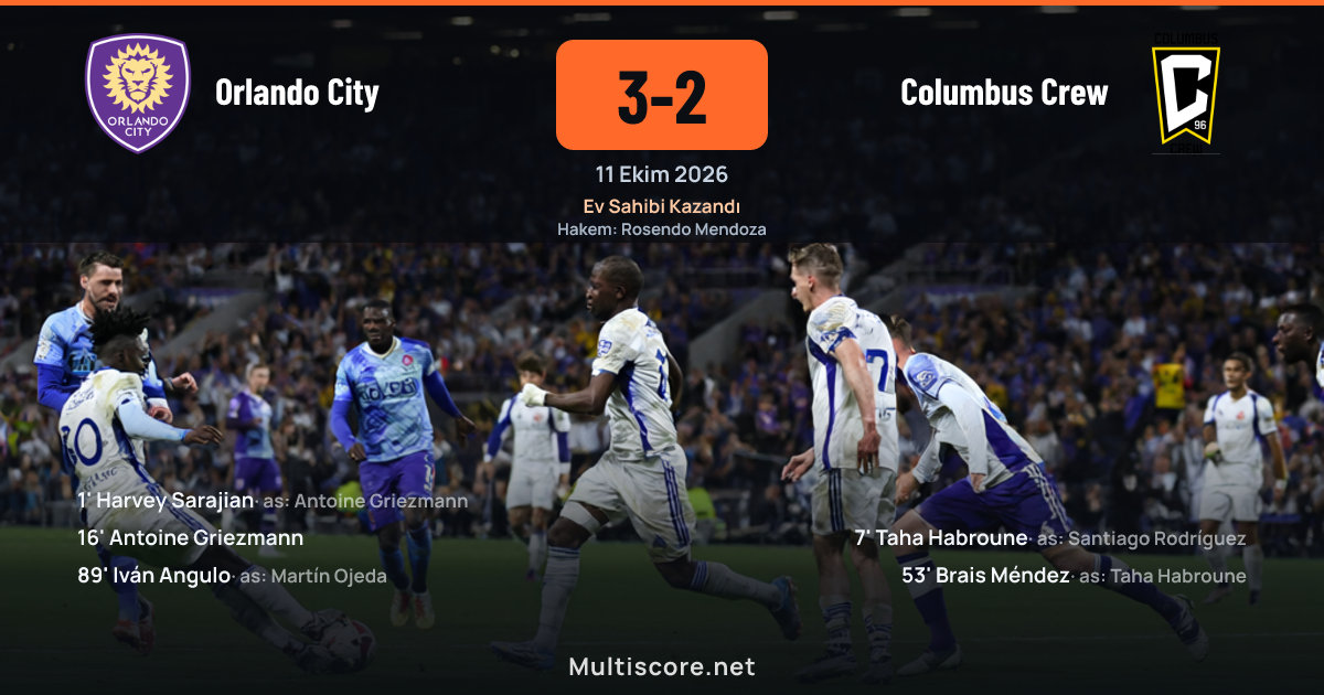Orlando City - Columbus Crew maçından bir kare