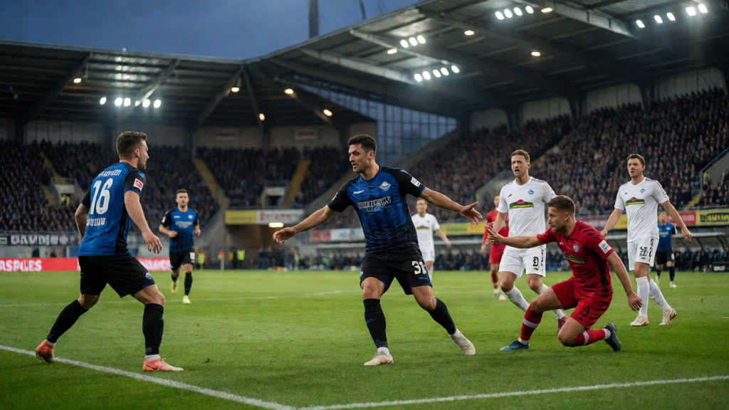 Paderborn ve Freiburg futbolcuları maç öncesi sahad