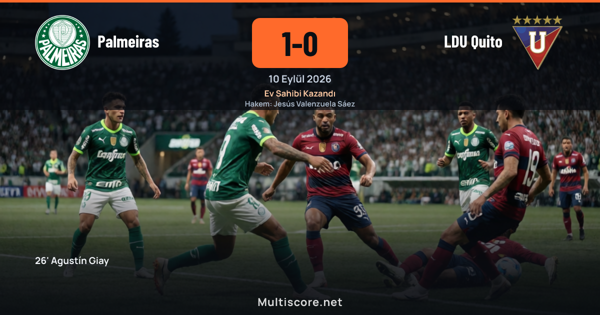 Palmeiras ve LDU Quito arasındaki Copa Libertadores maçından bir kare
