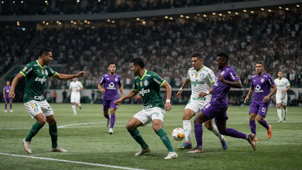 Palmeiras ve LDU Quito futbolcuları Copa Libertadores maçı öncesi sahada