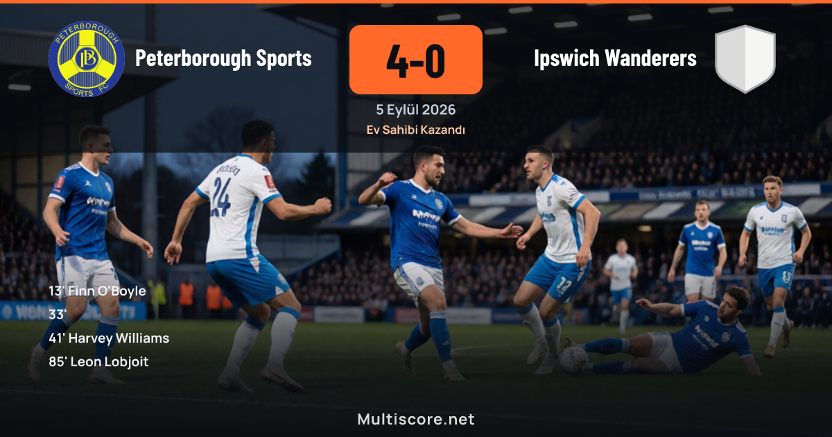 Peterborough Sports ve Ipswich Wanderers arasındaki FA Cup maçından bir görüntü