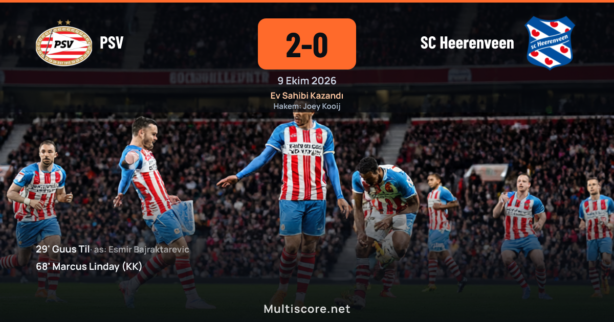 PSV - SC Heerenveen Eredivisie maçı
