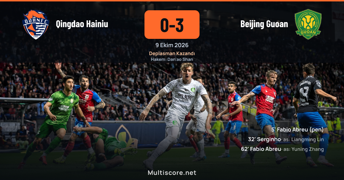Qingdao Hainiu - Beijing Guoan Super League maçı