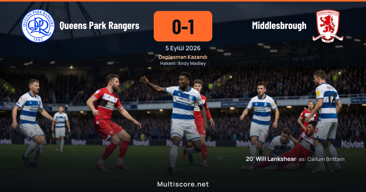 Loftus Road'da oynanan Queens Park Rangers - Middlesbrough maçından bir kare