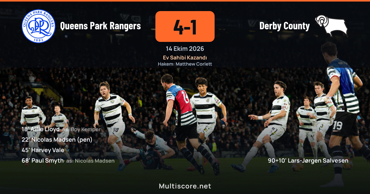 Queens Park Rangers - Derby County Championship maçı