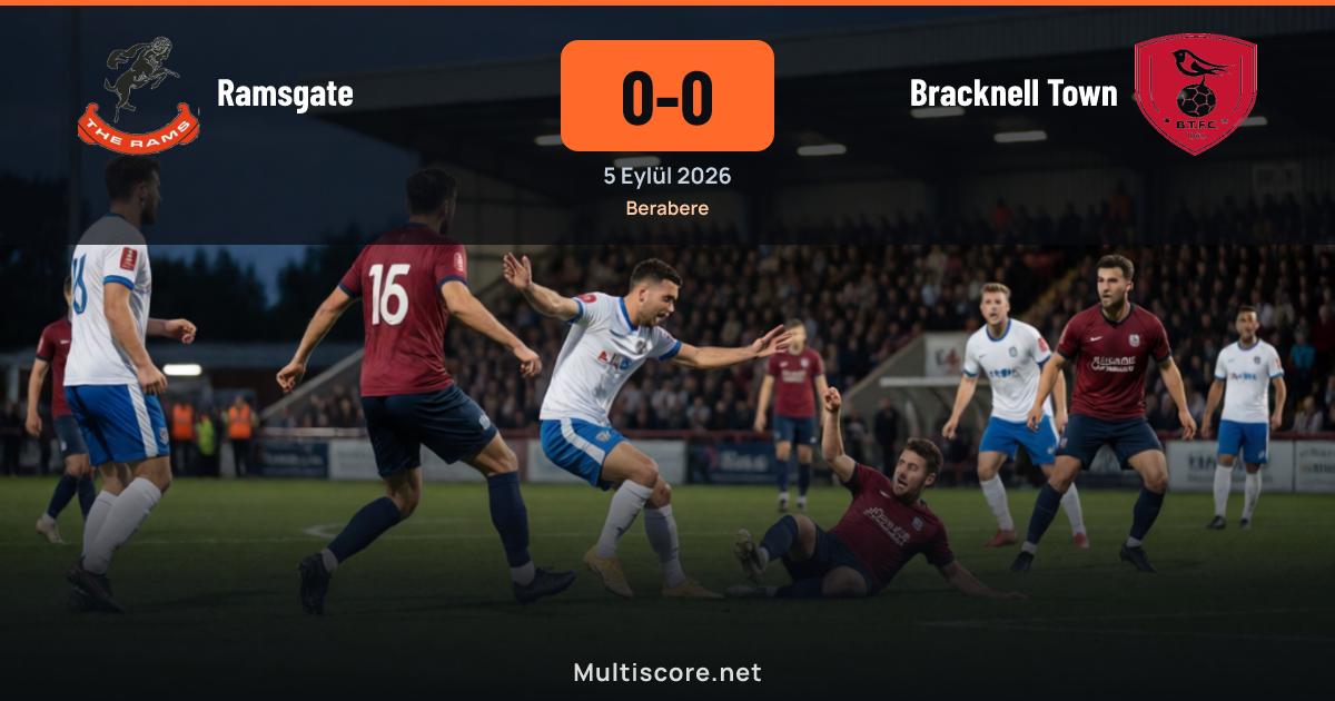 Ramsgate 0-0 Bracknell Town maçından bir görünüm