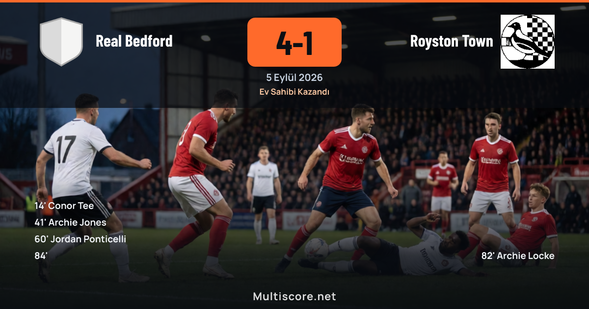 Real Bedford ve Royston Town FA Cup maçı