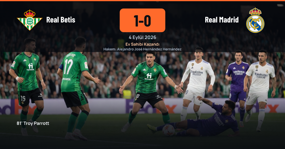 Real Betis ile Real Madrid arasında oynanan La Liga maçından bir kare