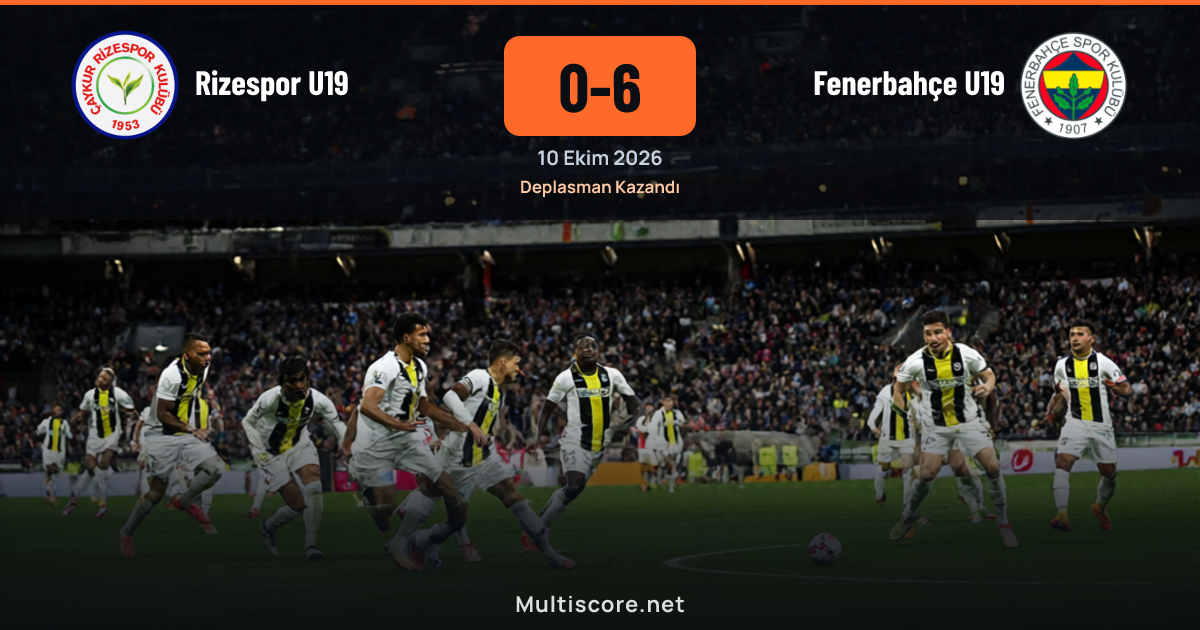 Rizespor U19 - Fenerbahçe U19 U19 Süper Lig maçı