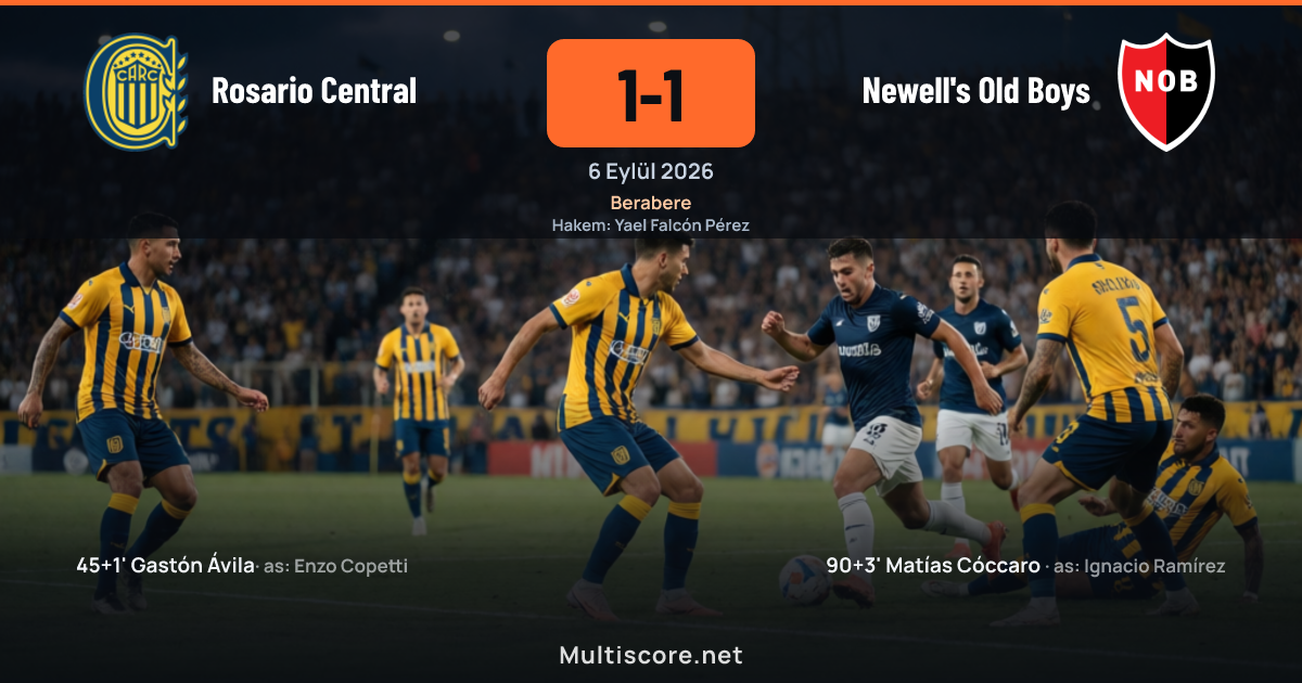 Rosario Central ve Newell's Old Boys futbolcuları derbi mücadelesinde