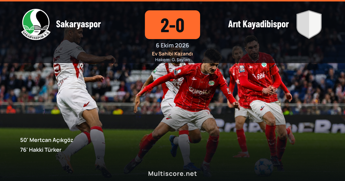 Sakaryaspor - Arıt Kayadibispor Türkiye Kupası maçı