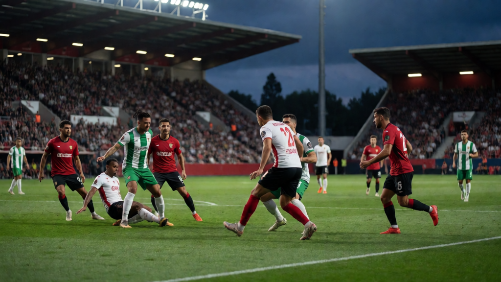 Santa Clara ve Rio Ave futbolcuları maç öncesi