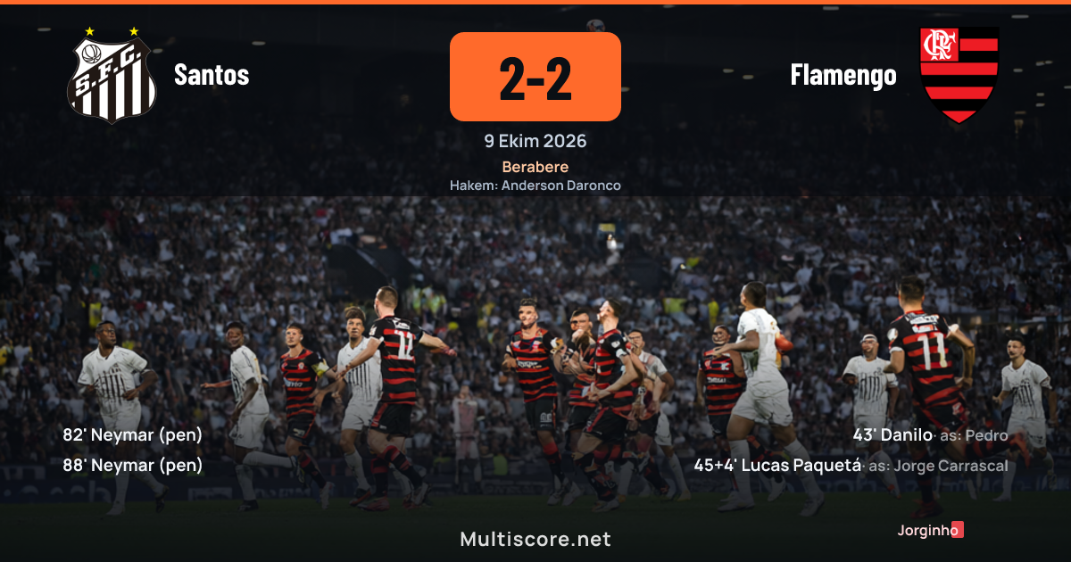 Santos Flamengo Serie A maçı