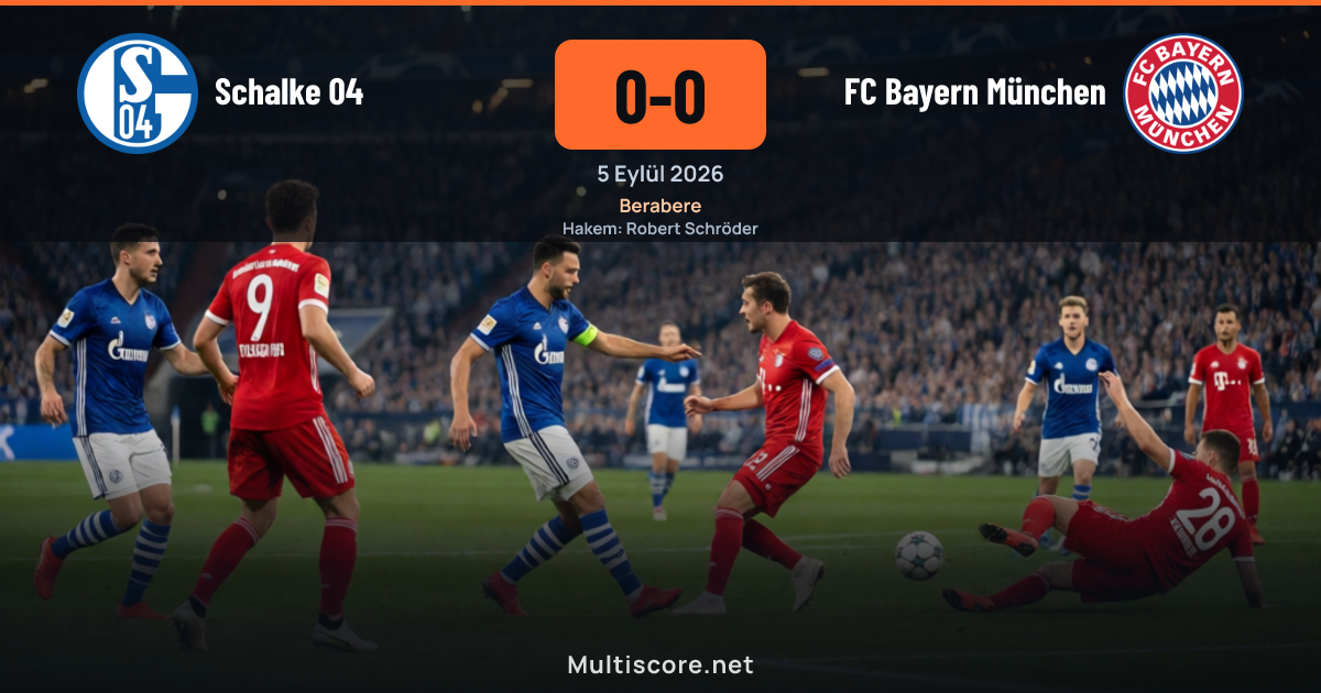 Schalke 04 ile Bayern München arasındaki Bundesliga maçından bir kare