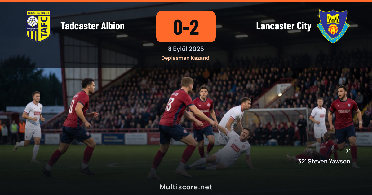 Tadcaster Albion ve Lancaster City arasındaki FA Cup maçından bir görüntü