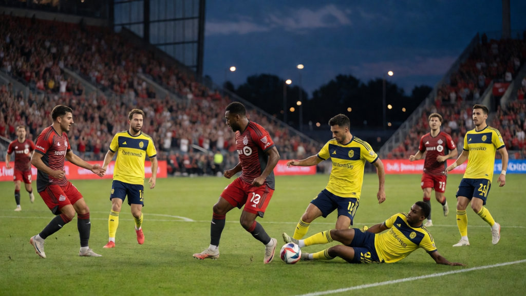 Toronto FC ve Nashville SC futbolcuları MLS maçında
