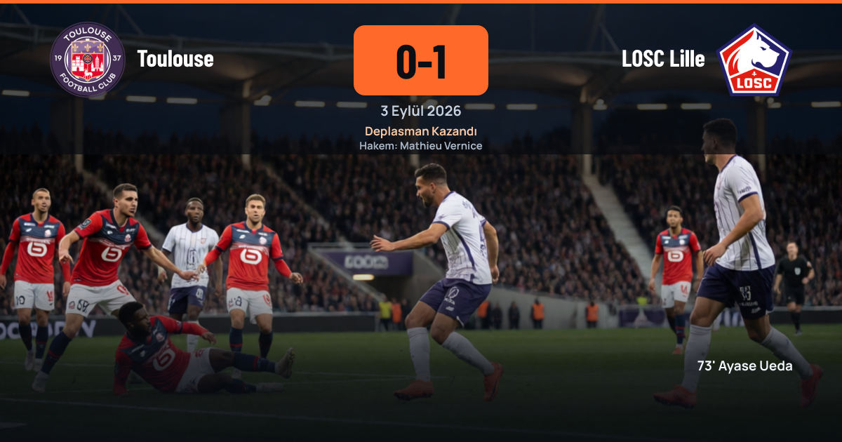 Toulouse ve LOSC Lille arasındaki Ligue 1 maçından bir kare