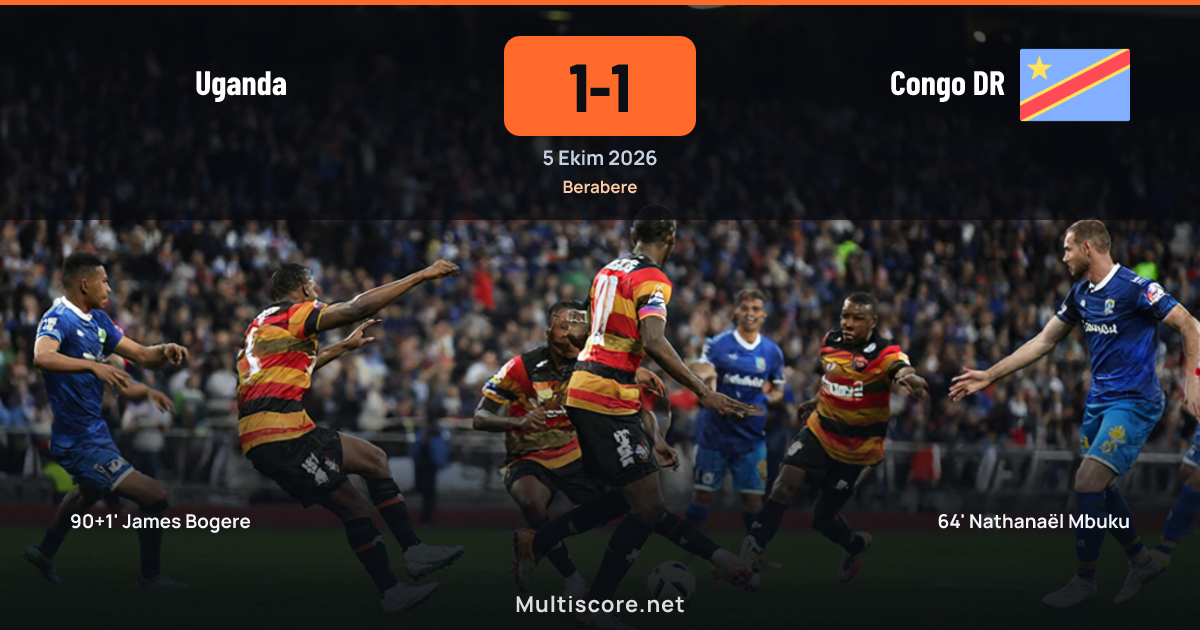 Uganda - Kongo Demokratik Cumhuriyeti hazırlık maçı 1-1 beraberlikle sonuçlandı