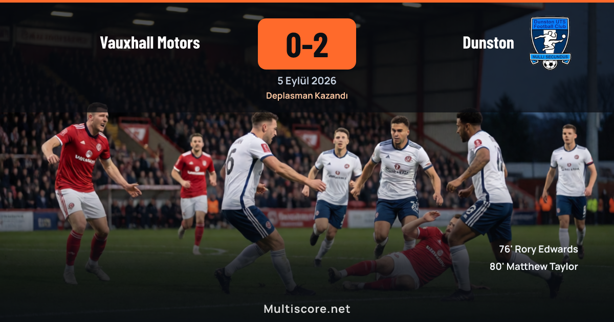 Vauxhall Motors ve Dunston arasındaki FA Cup maçından bir an