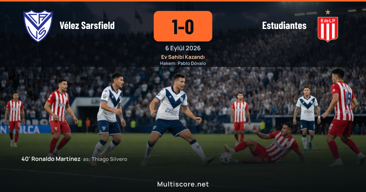 Vélez Sarsfield ile Estudiantes arasındaki maçtan bir kare