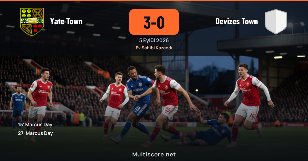 Yate Town ile Devizes Town arasındaki FA Cup maçından bir kare