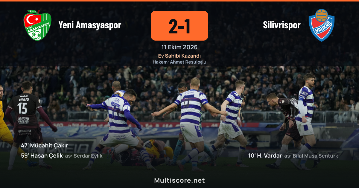 Yeni Amasyaspor - Silivrispor maçından bir kare