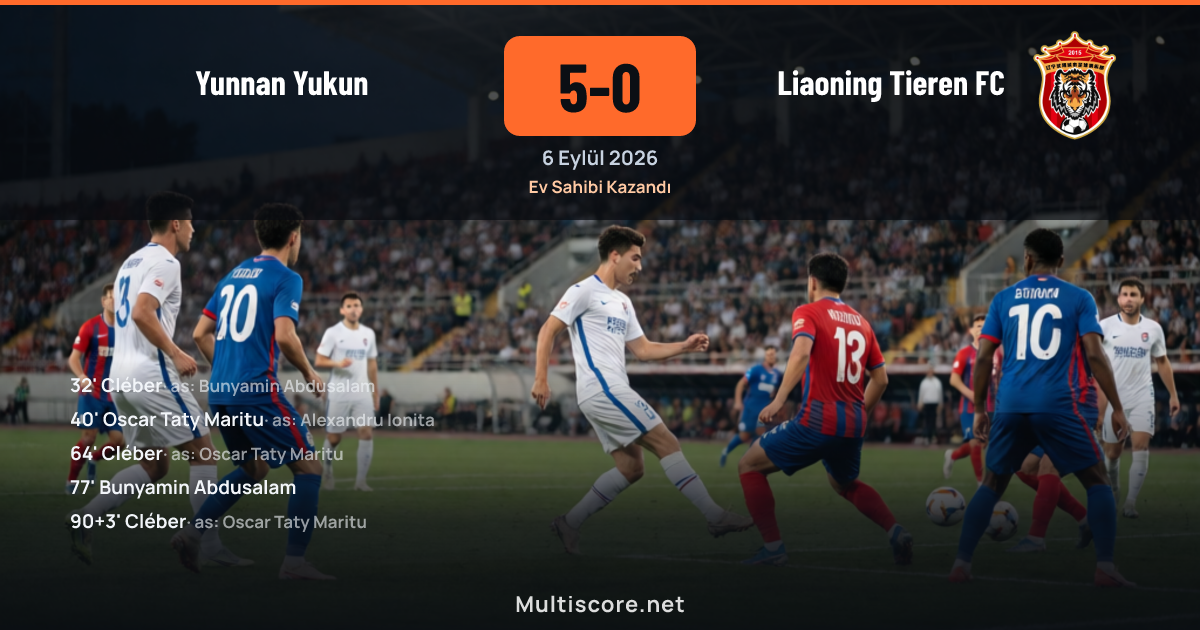 Yunnan Yukun ile Liaoning Tieren FC arasındaki maçtan bir görüntü