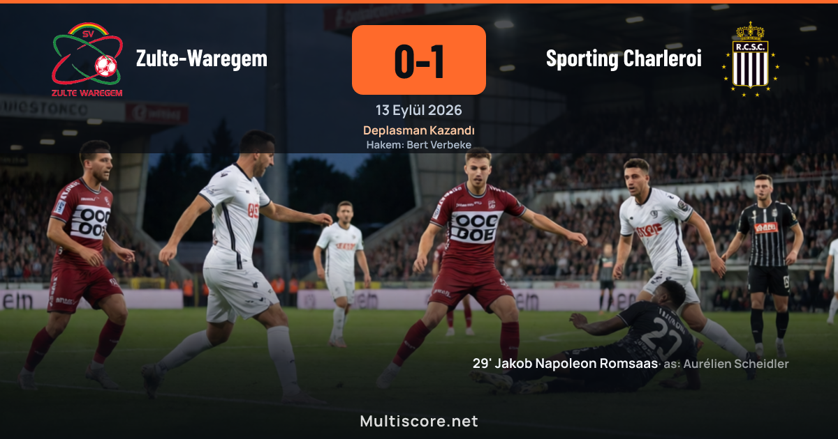 Zulte-Waregem Sporting Charleroi Pro League maçı