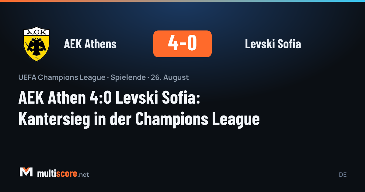AEK Athens - Levski Sofia