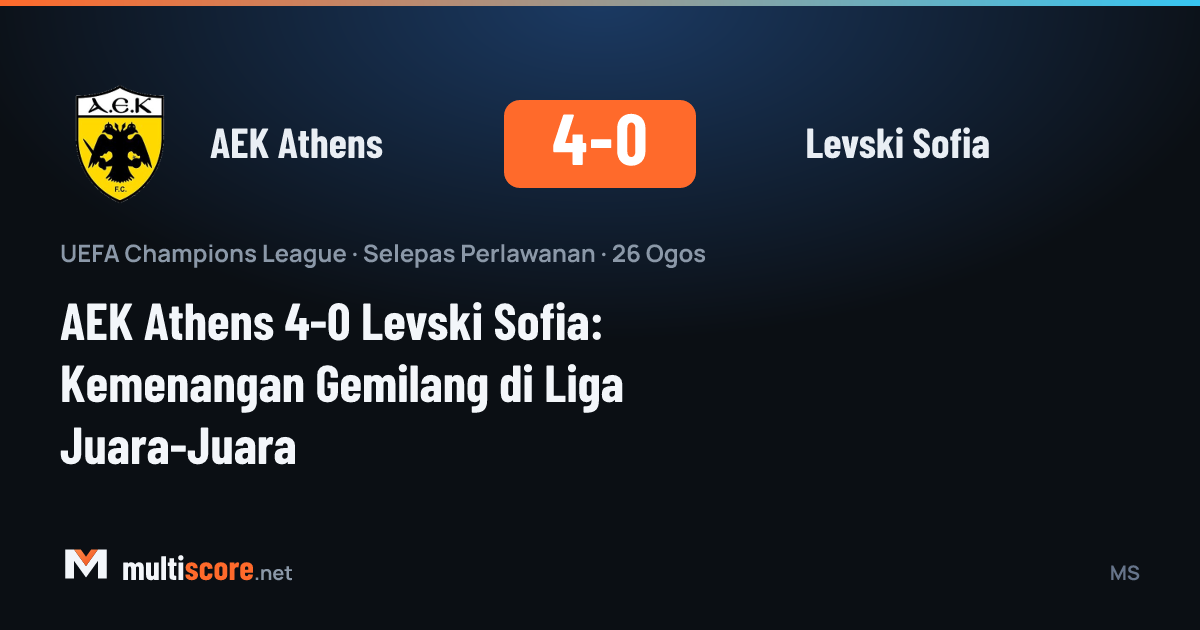 AEK Athens - Levski Sofia
