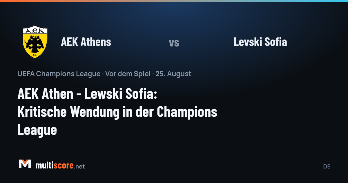 AEK Athens - Levski Sofia
