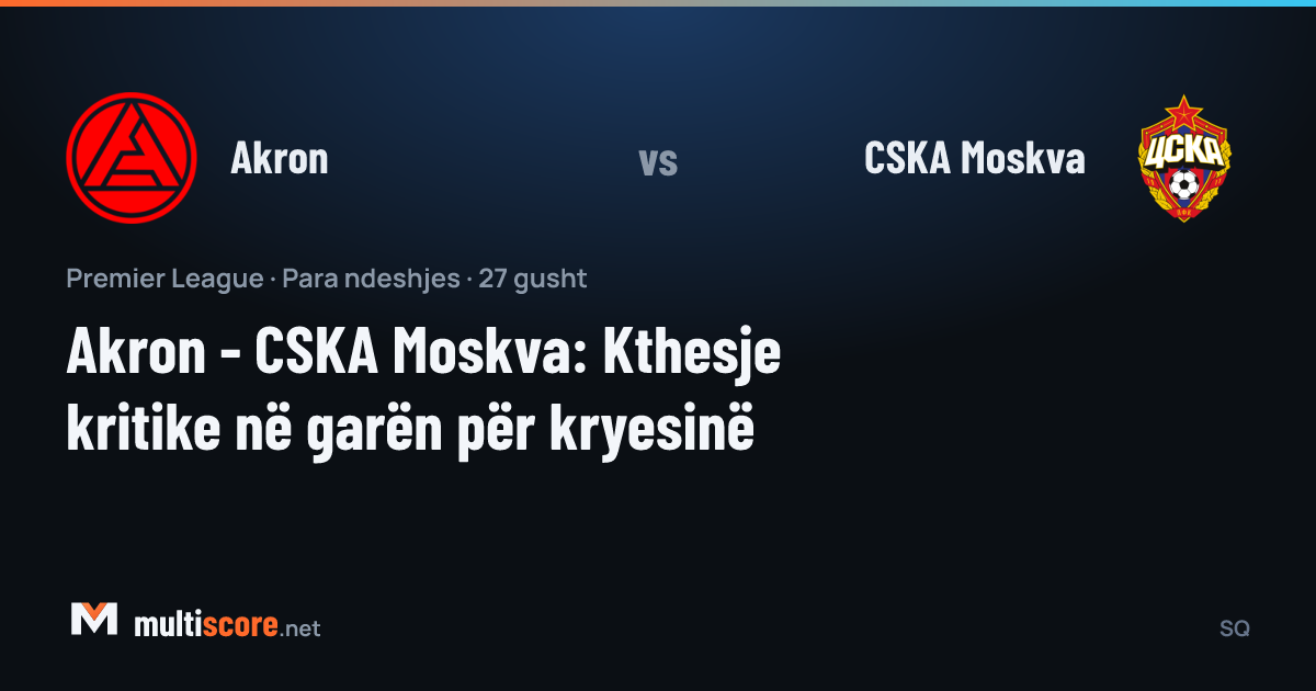 Akron - CSKA Moskva maç önü görseli