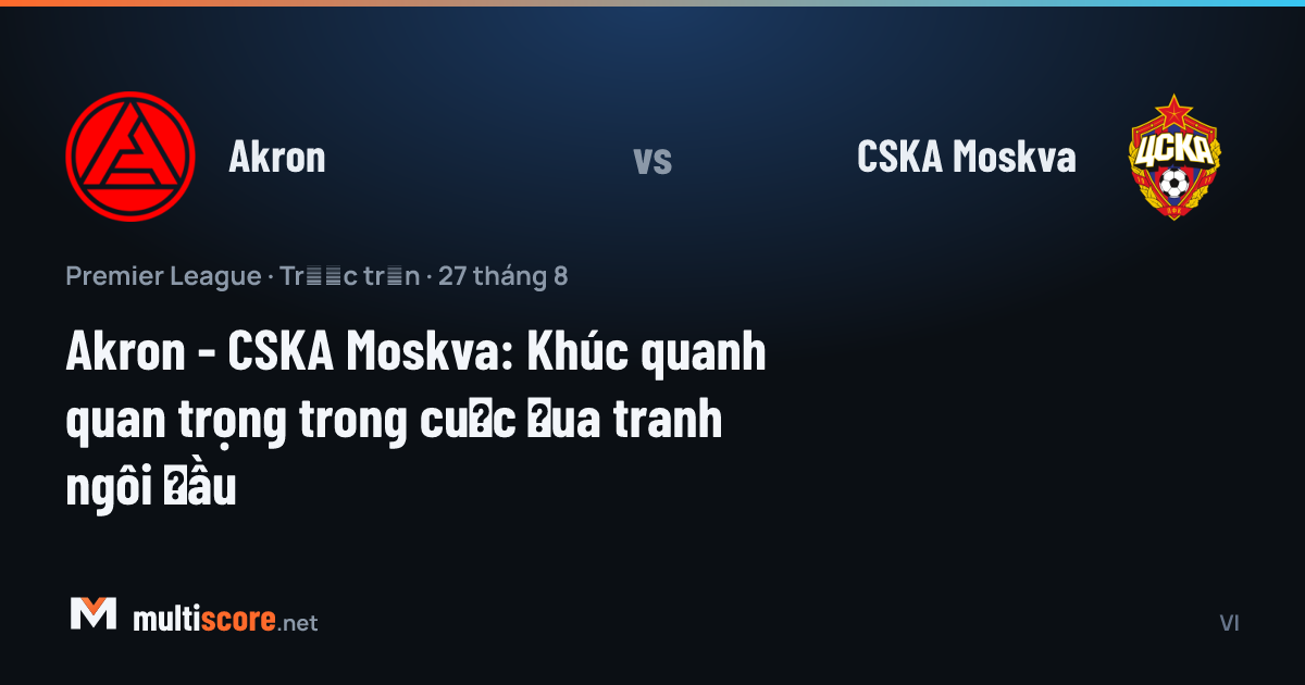 Akron - CSKA Moskva maç önü görseli