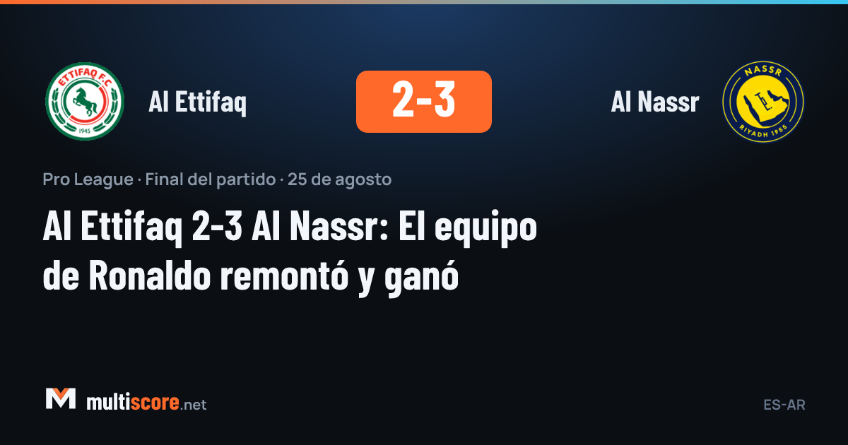 Al Ettifaq - Al Nassr maçından bir kare