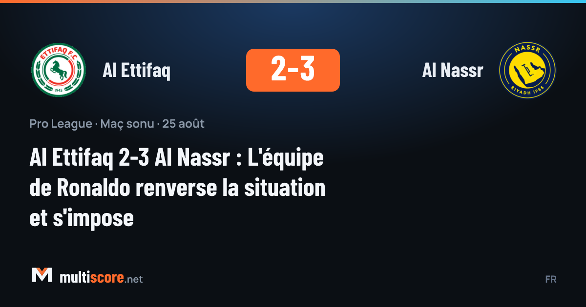 Al Ettifaq - Al Nassr maçından bir kare