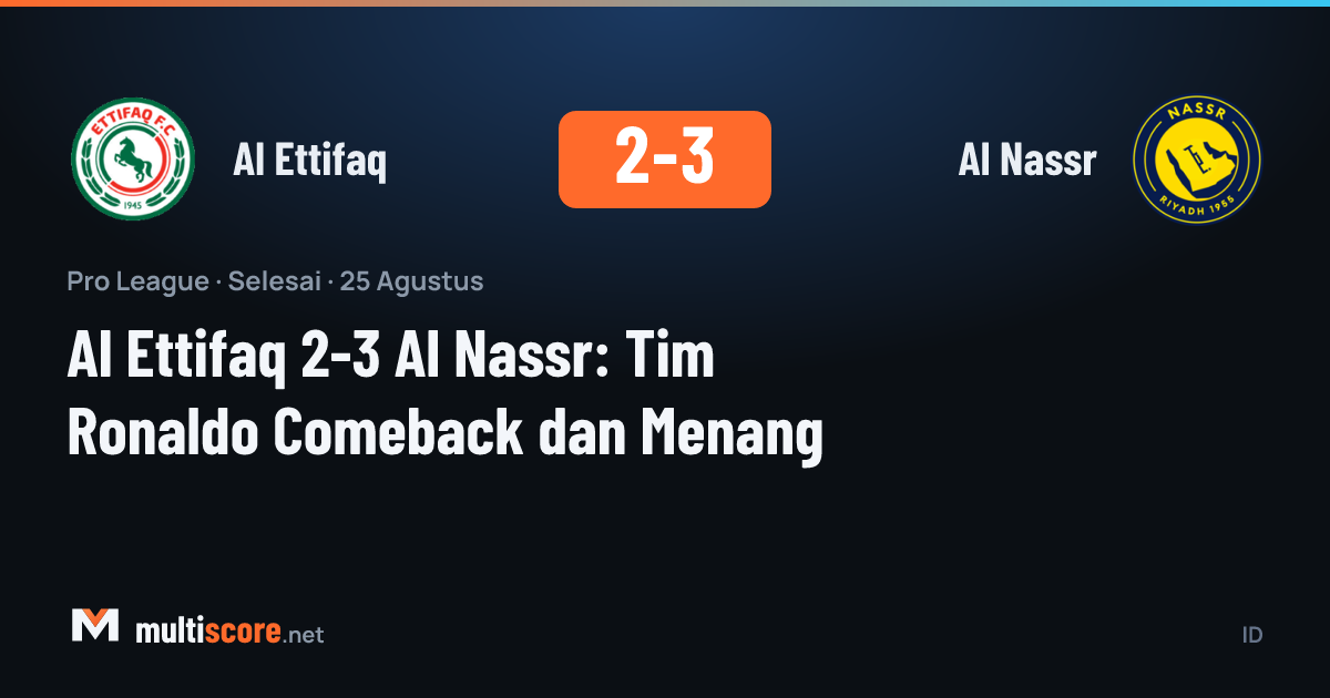 Al Ettifaq - Al Nassr maçından bir kare
