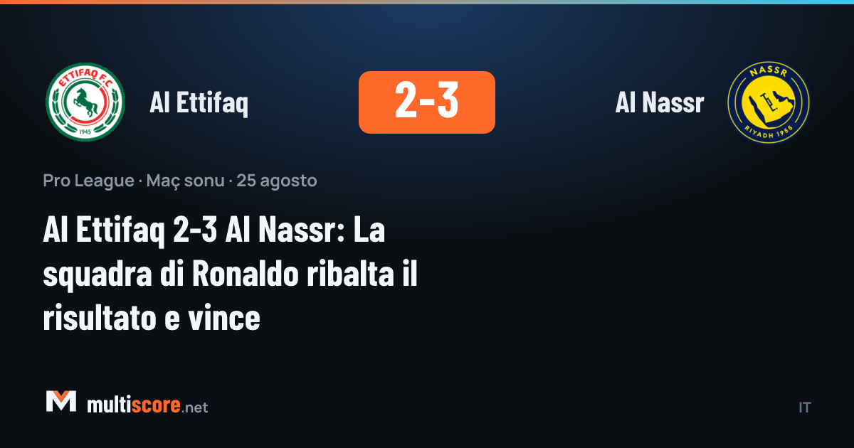 Al Ettifaq - Al Nassr maçından bir kare