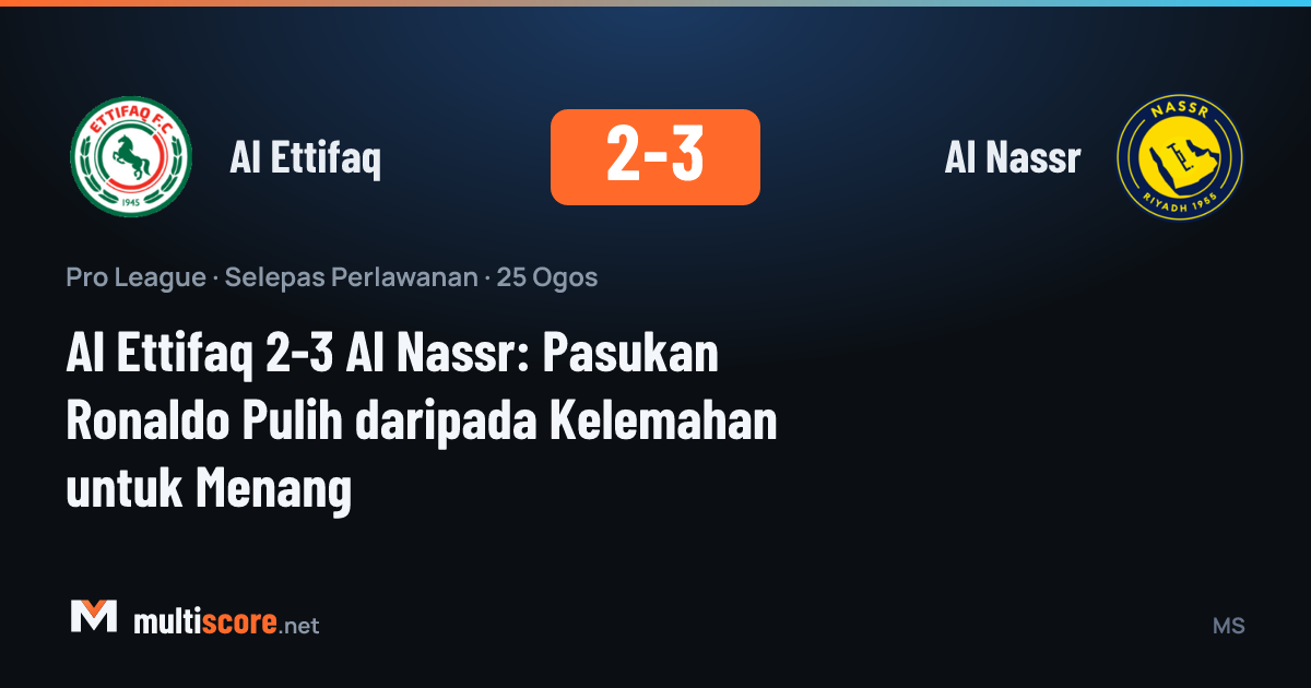 Al Ettifaq - Al Nassr maçından bir kare