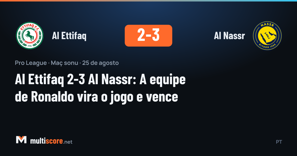 Al Ettifaq - Al Nassr maçından bir kare