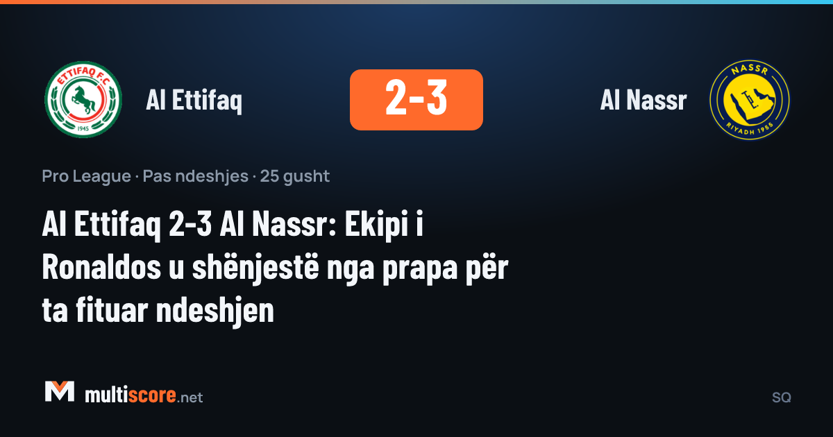Al Ettifaq - Al Nassr maçından bir kare