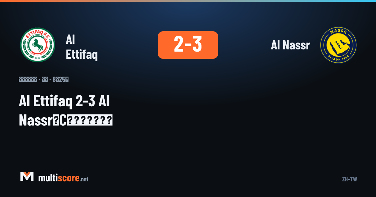 Al Ettifaq - Al Nassr maçından bir kare