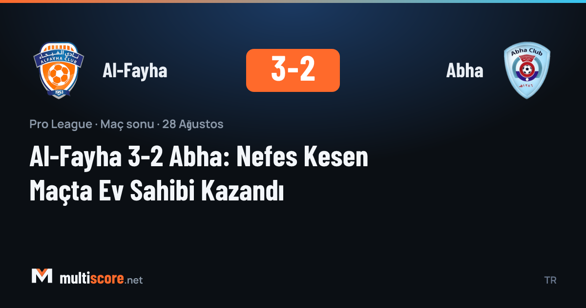 Al-Fayha ve Abha oyuncuları saha içinde mücadele ederken