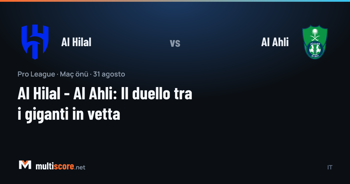 Al Hilal - Al Ahli