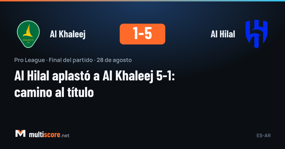 Al Hilal oyuncuları Al Khaleej karşısında gol sevinci yaşıyor