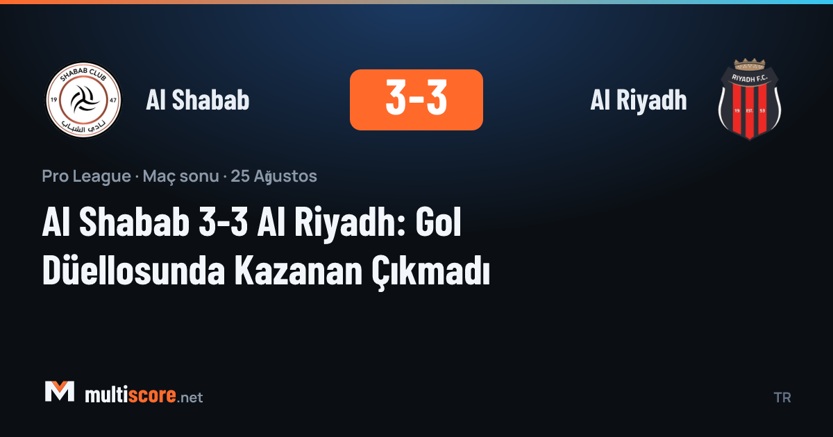 Al Shabab ve Al Riyadh oyuncuları Pro League maçında mücadele ediyor