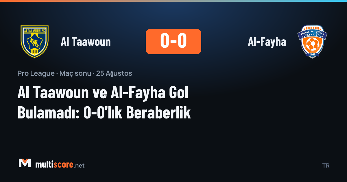Al Taawoun ve Al-Fayha maçından bir görüntü